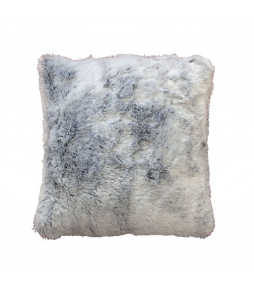Coussin effet fourrure Antartic gris