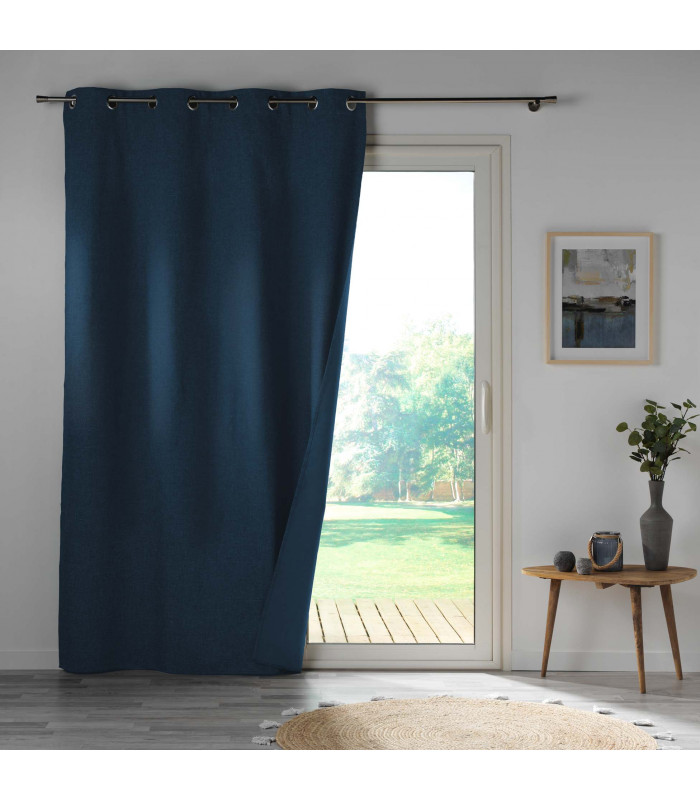 Rideau Bleu marine 100% occultant black out 140x260cm