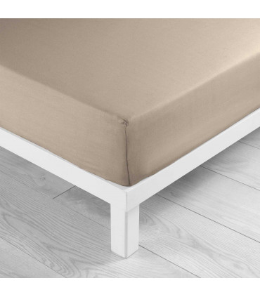 DRAP HOUSSE 2 PERSONNES  UNI 57 FILS LINA SABLE
