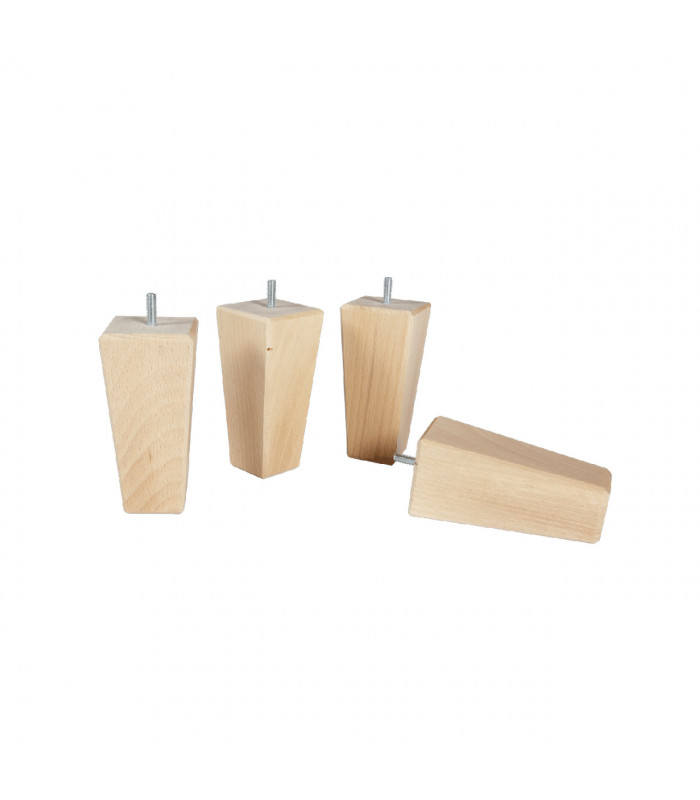 Pieds bois naturel fuseau Thiriez 20cm