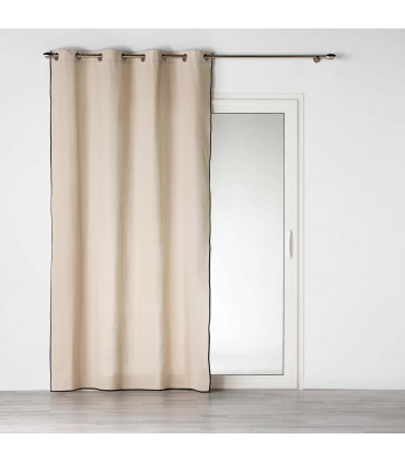 Rideau 140x240cm finition biais noir