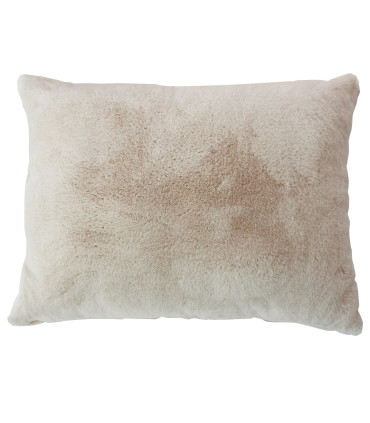 Coussin effet fourrure 65x50cm beige