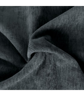Rideau thermique en velours tramé "Velvet" gris foncé