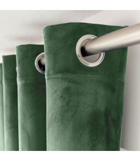 Rideau velours câlin 100% Polyester argile