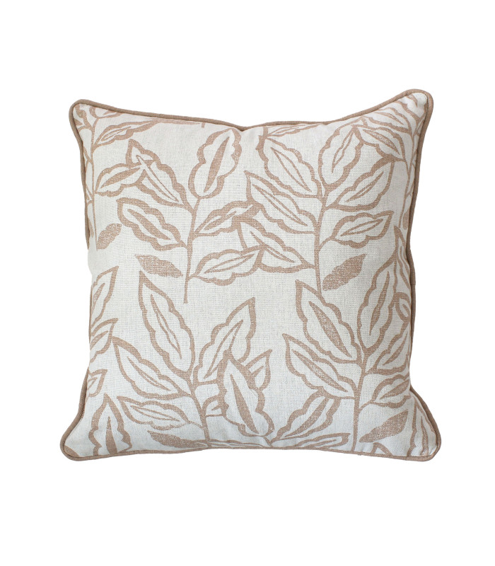 Coussin déhoussable esprit lodge 40x40cm écru