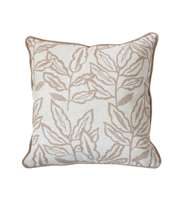 Coussin déhoussable esprit lodge 40x40cm écru