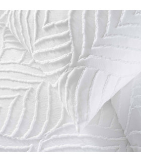 Parure 3 pièces 240x260cm tufté blanc