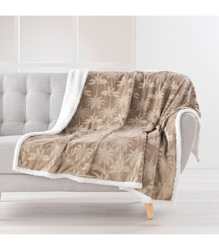 Plaid motif palmier 125x150cm