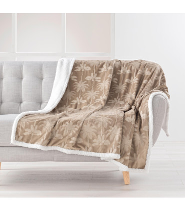Plaid motif palmier 125x150cm