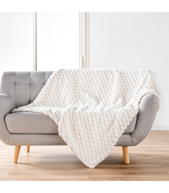 Plaid imitation fourrure frosty 180x220cm