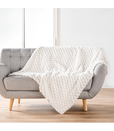 Plaid imitation fourrure frosty 180x220cm