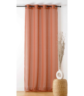 Voilage 140x240cm "Boucline" terracotta