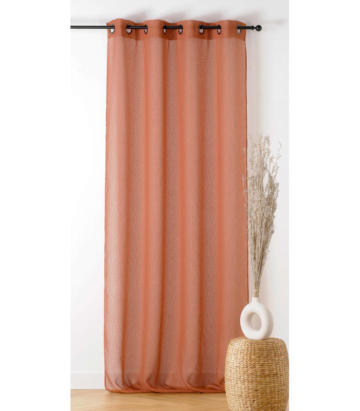 Voilage 140x240cm "Boucline" terracotta