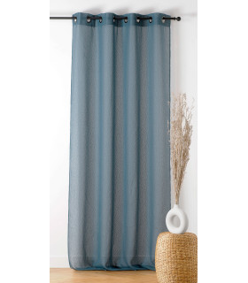 Voilage 140x240cm "Boucline" bleu
