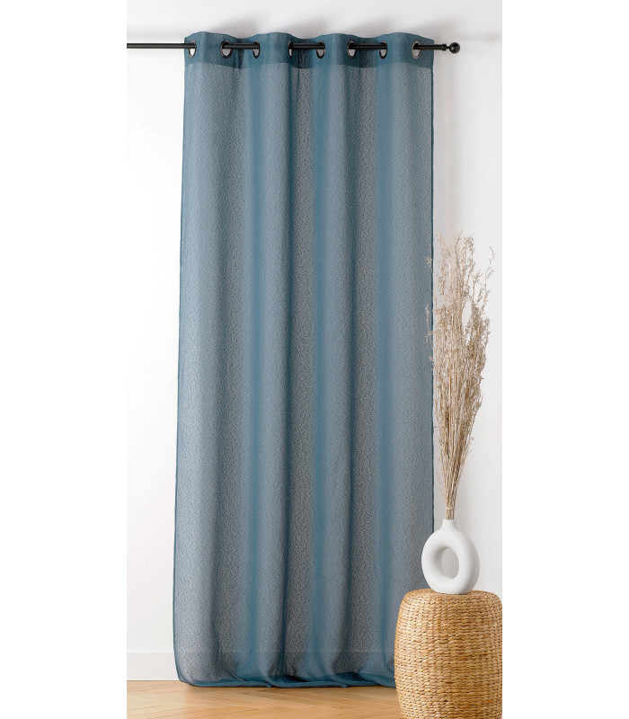 Voilage 140x240cm "Boucline" bleu