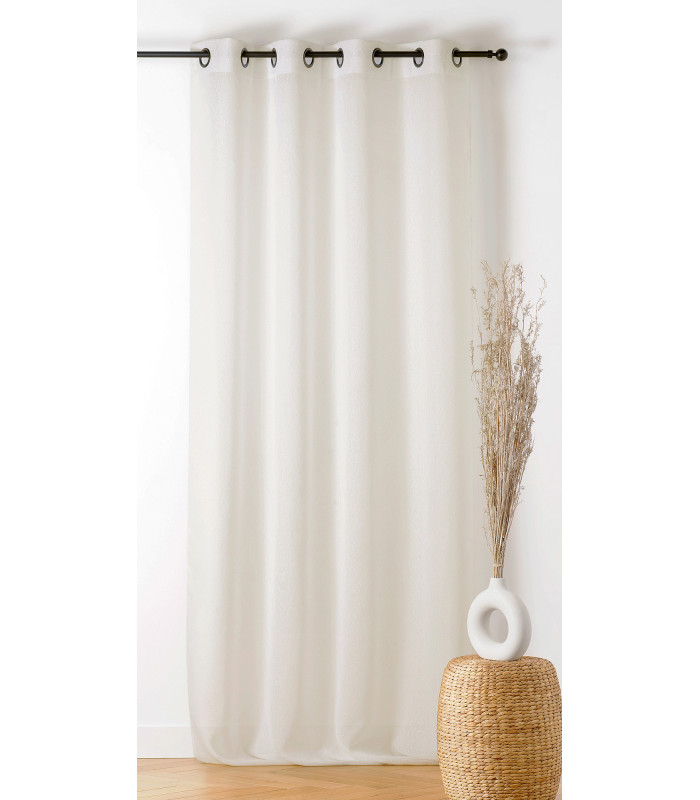 Voilage grande largeur 290x240cm "Boucline" ivoire
