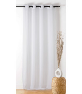 Voilage grande largeur 290x240cm "Boucline" blanc