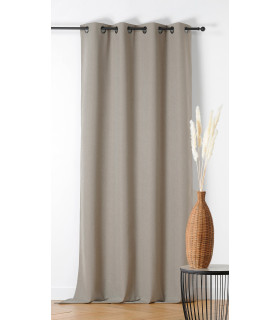 Rideau 100% occultant 135x260cm "Indiana" taupe