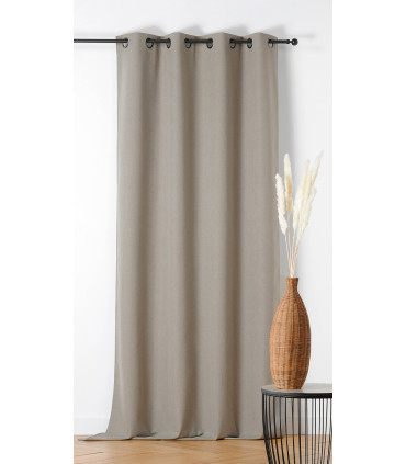 Rideau 100% occultant 135x260cm "Indiana" taupe