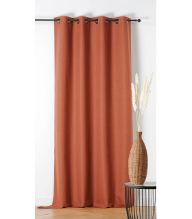 Rideau 100% occultant 135x260cm "Indiana" terre cuite