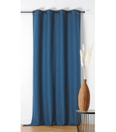 Rideau 100% occultant 135x260cm "Indiana" bleu marine