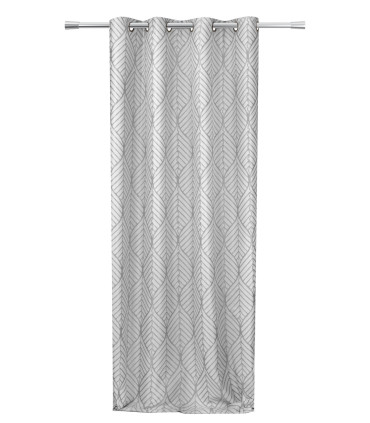 Rideau jacquard 140x260cm "Lisbon" gris