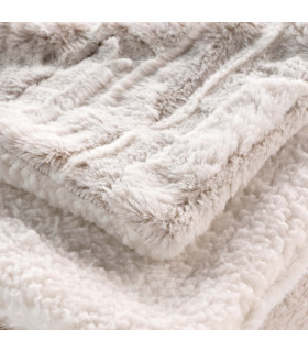 PLAID 180 x 220 CM IMITATION FOURRURE/SHERPA LYNX