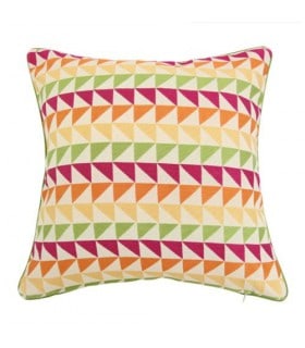 Coussin vintage motif triangle