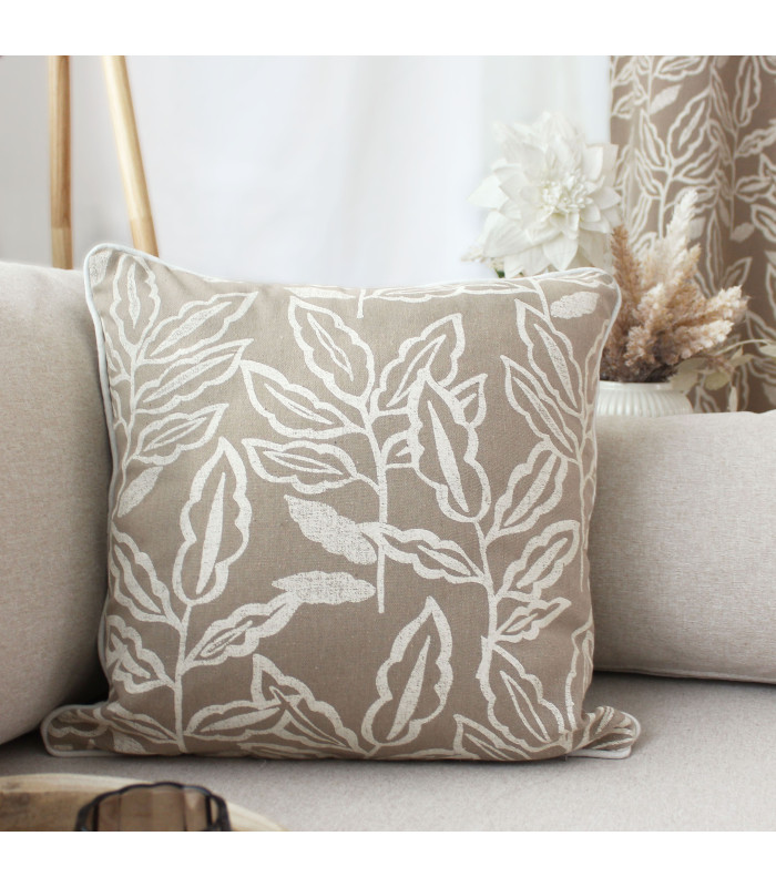 Coussin déhoussable esprit lodge 40x40cm naturel