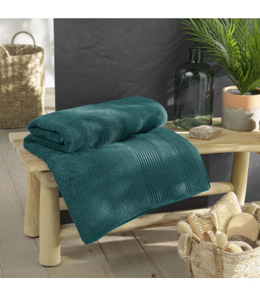 Drap de Bain 90x150 cm - Collection Tendresse - Éponge 500 g/m² émeraude