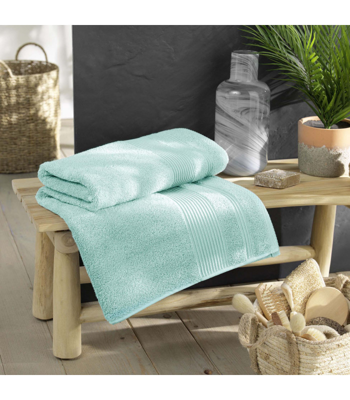 Drap de Bain 90x150 cm - Collection Tendresse - Éponge 500 g/m² céladon
