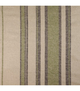 Rideau rayé lin et coton – 140 x 265 cm vert kaki