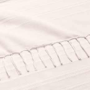 Plaid à franges Lilia – 220 x 240 cm – Coton naturel