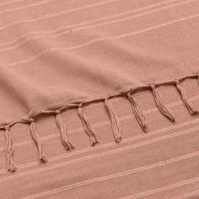 Plaid à franges Lilia – 220 x 240 cm – Coton mocha