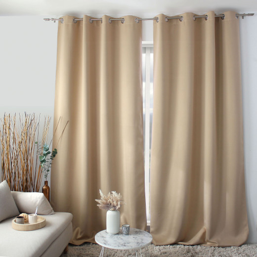 Rideau Anti-Feu Flamme – 140 x 260 cm naturel