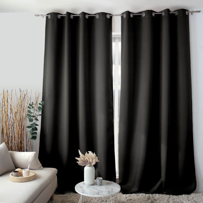 Rideau Anti-Feu Flamme – 140 x 260 cm noir