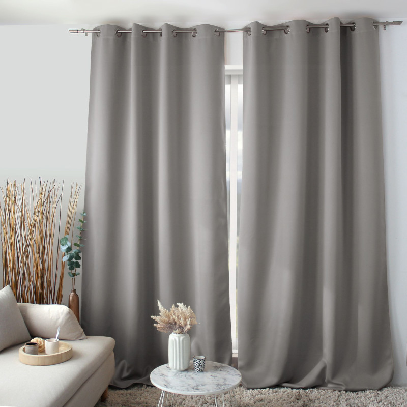 Rideau Anti-Feu Flamme – 140 x 260 cm  gris