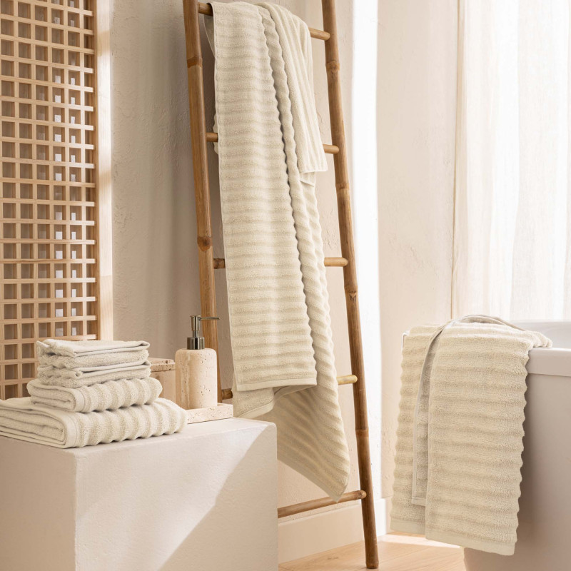 Drap de Douche 70 x 130 cm – 500 g/m² – Tissage rayé