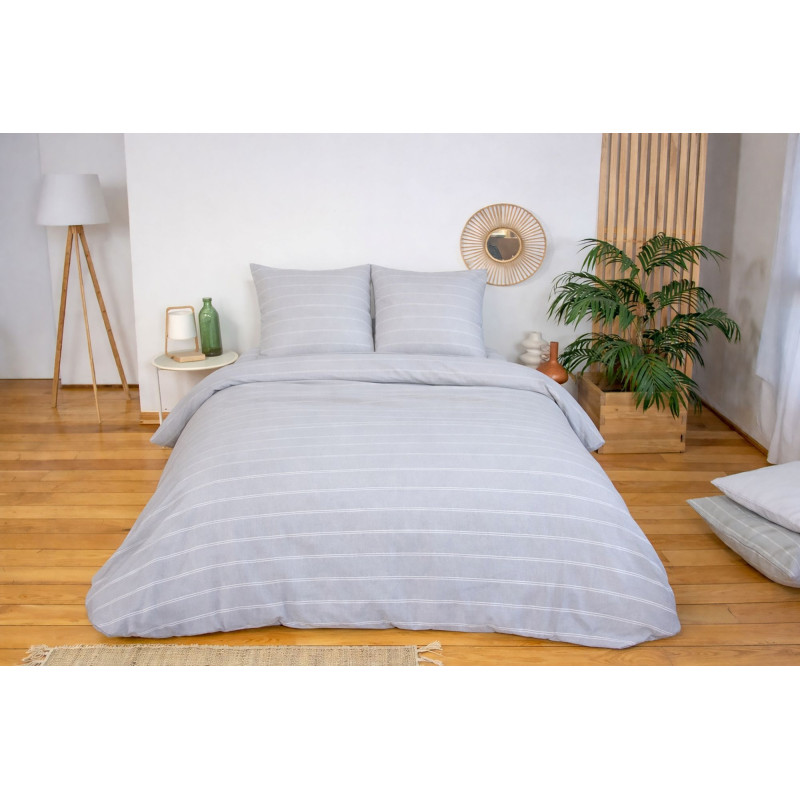 Parure housse de couette PALOMAGIA – Microfibre lavée 240x260cm
