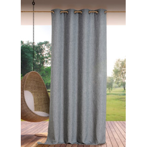 Rideau extérieur ROOFTOP 140 x 265 cm – Œillets anti-rouille – 100% polypropylène gris foncé