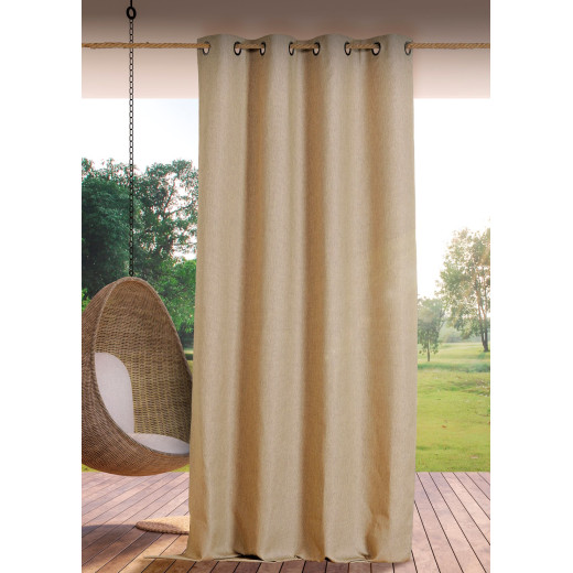 Rideau extérieur ROOFTOP 140 x 265 cm – Œillets anti-rouille – 100% polypropylène lin