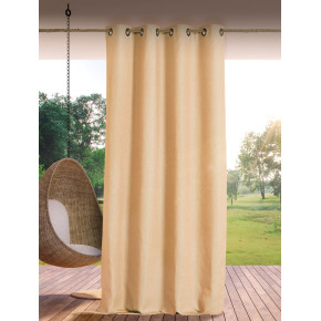 Rideau extérieur ROOFTOP 140 x 265 cm – Œillets anti-rouille – 100% polypropylène naturel