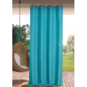 Rideau extérieur ROOFTOP 140 x 265 cm – Œillets anti-rouille – 100% polypropylène turquoise