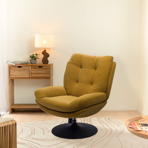 Fauteuil Magnum - Moutarde – Piètement Black