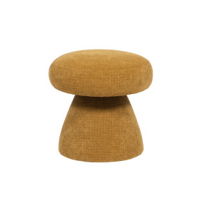 Pouf champignon en tissu jaune Ø43 cm