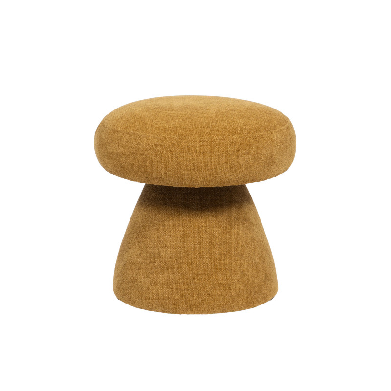 Pouf champignon en tissu jaune Ø43 cm