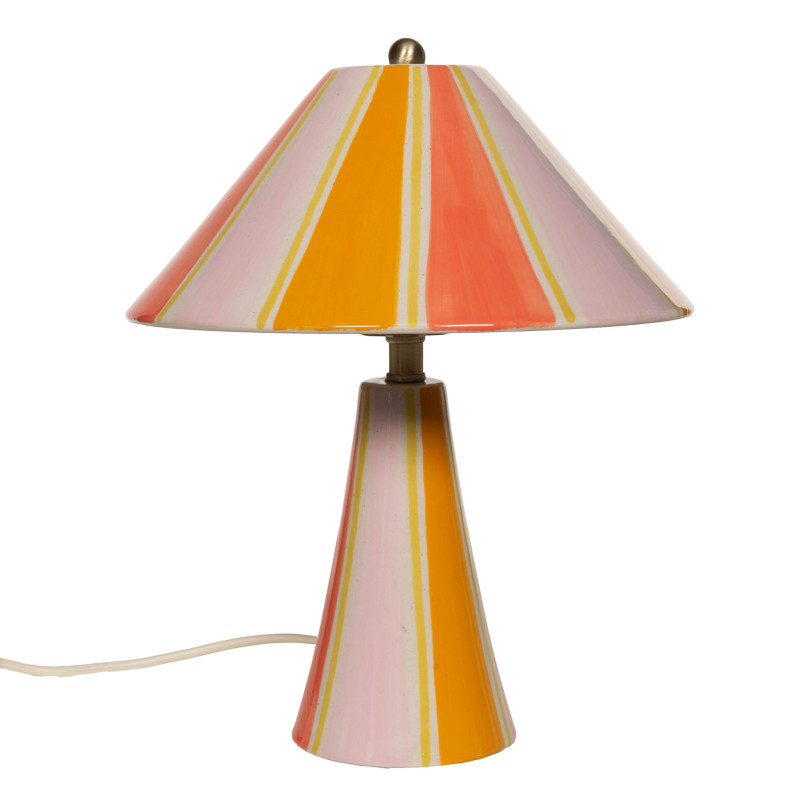 Lampe zélie rose et or