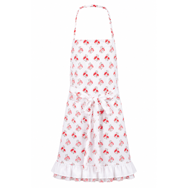 Tablier enfant imprimé fleuri à volant – Coton – Collection Liberty