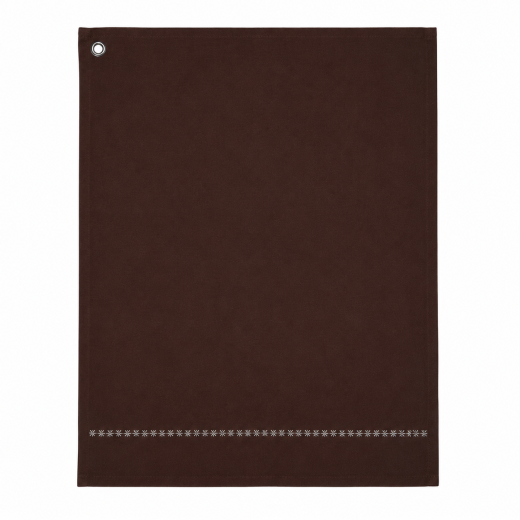 Lot de 3 torchons en coton brodé – Collection Zoé – Chocolat