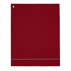 Lot de 3 torchons en coton brodé – Collection Zoé – Rouge